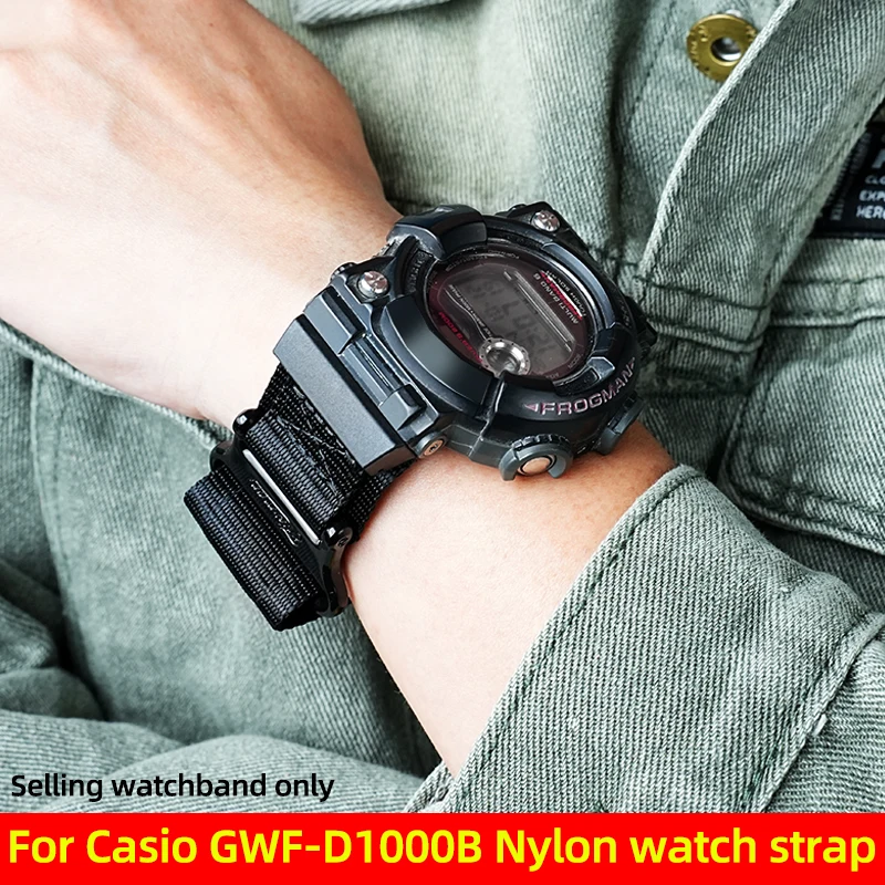 Bracelet de montre en Nylon pour Casio G-SHOCK 6th Frogman GWF-D1000B hommes modifié sport respirant toile bracelet de montre bracelet accessoires