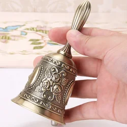 Large Vintage Metal Hand Bell School Dinner Shop Tea Bell Metal Pendant Craft Decoration Wedding Church Decoration Alarm Clock