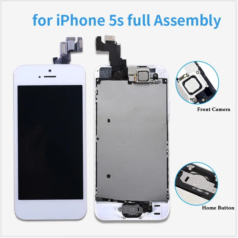 AAAA+ LCD Complete LCD Display For iPhone 5s Touch Screen A1453 A1457 A1530 A1533 A1528 OEM Digitizer Full Assembly + Tool + Fil