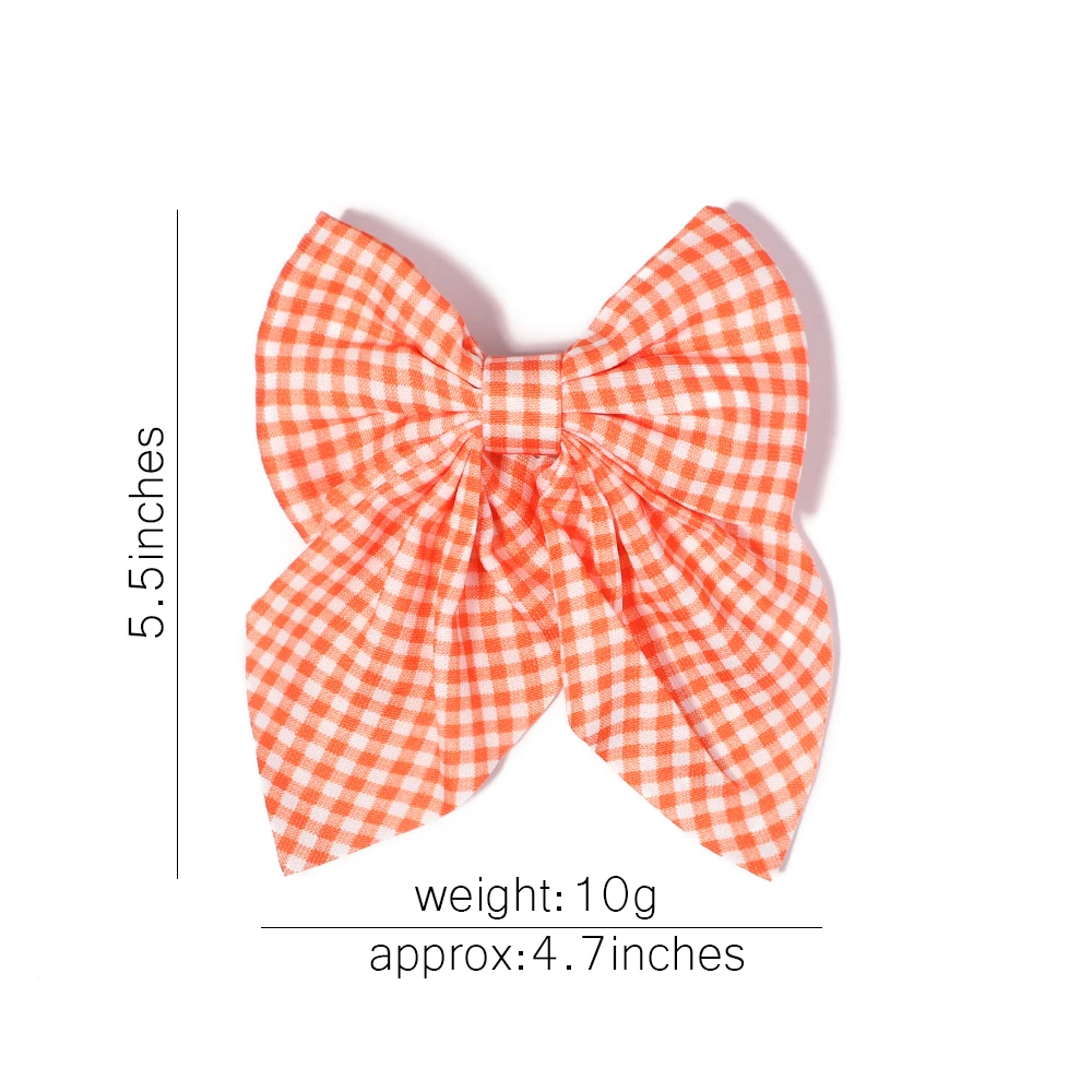 2Pcs/Set Sweet Floral Print Bowknot Hair Clips For Women Girls Plaid Bows Hairpins Barrettes Headwear Fashion Hair Accessories