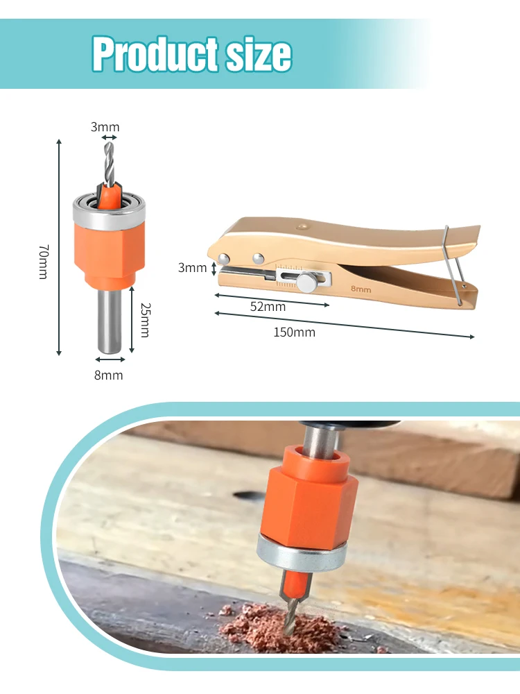 Forstner Bit Set with Edge Banding Punching Pliers Countersink Drill Bit Woodworking Screw Extractor Demolition Wood Drilling