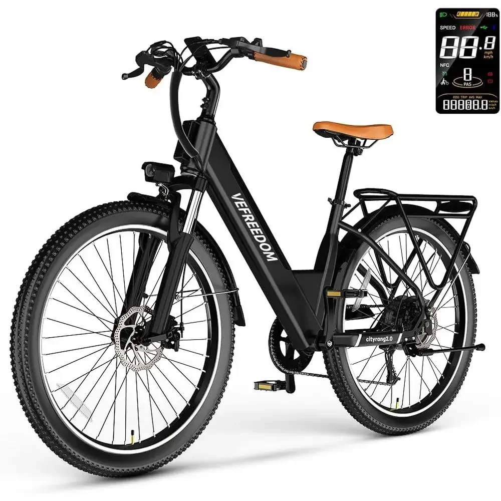 1000W/1500W Peak 48V 15/20Ah Removable Battery Electric Mountain Bike, 80-Mile Range, 7-Speed Certified E-Bike