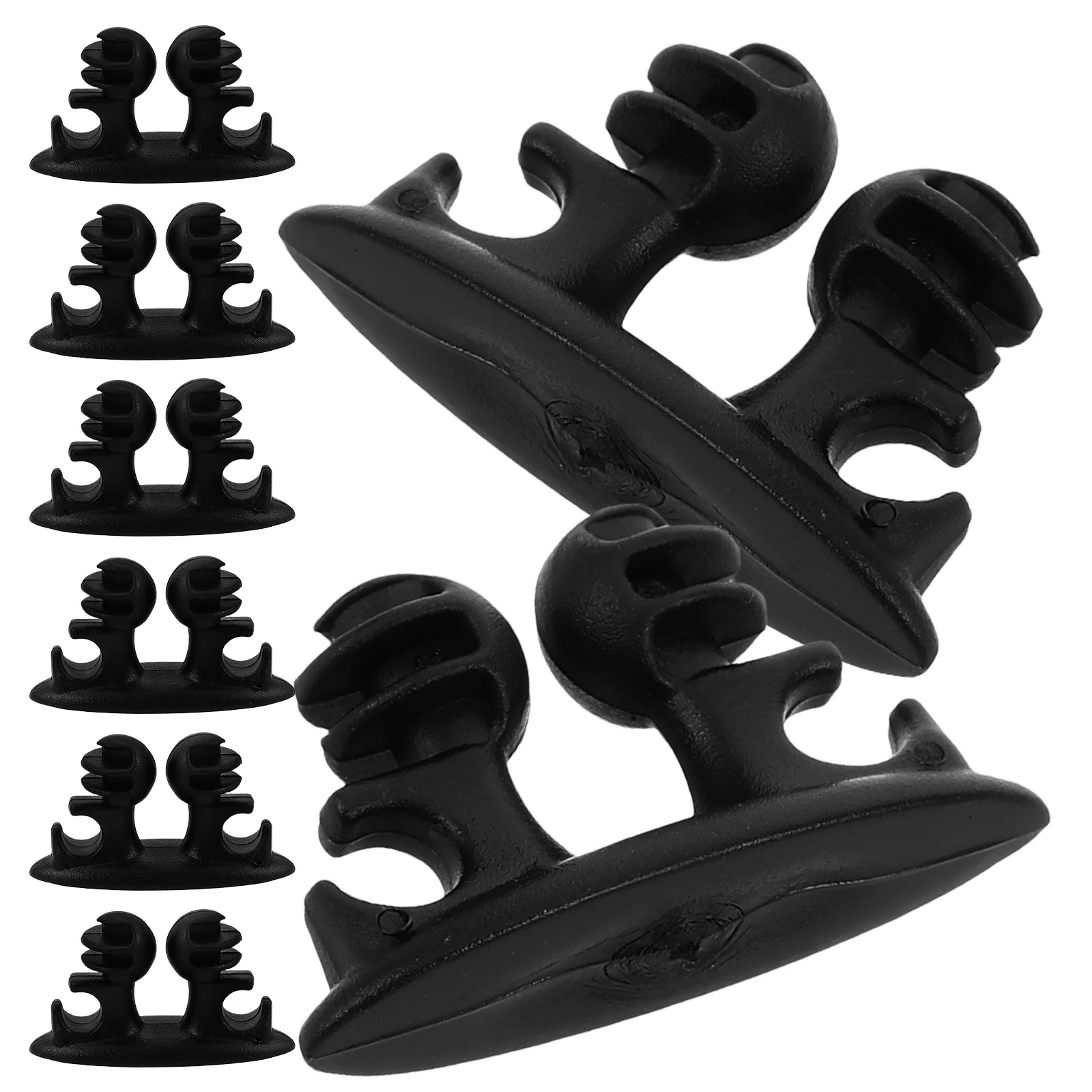 

8PCS Black Automotive Cord Holder Desk Organizer Charging Cable Management Car.clips Wire Cord Clips Cars tidier