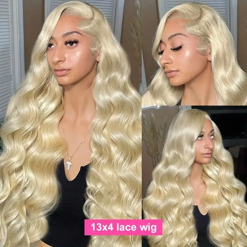 13x6 Body Wave 13x4 HD Lace Wigs 20 38 Inch 613 Blonde 150 Density Human Hair Colored Frontal Water Wave Preplucked For Women