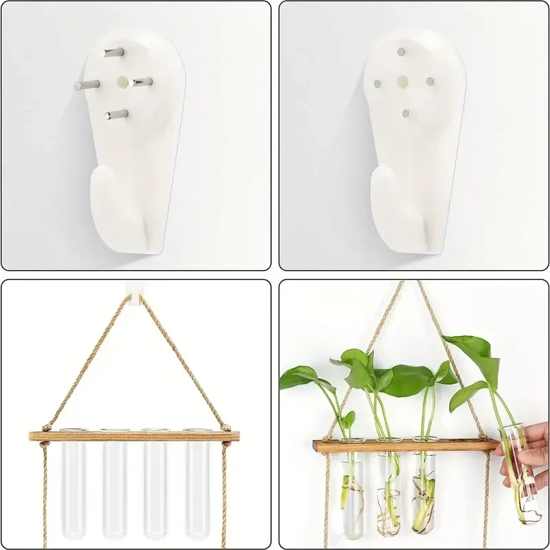 Creative green radish hydroponic plant glass transparent vase flower arrangement water flower pot hemp rope test tube wall hangi