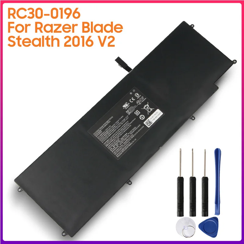 

Original Laptop Battery RC30-0196 For Razer Blade Stealth 2016 V2 i7-7500U 3ICP4/92/80 RZ09-0196/0168/0239 HAZEL