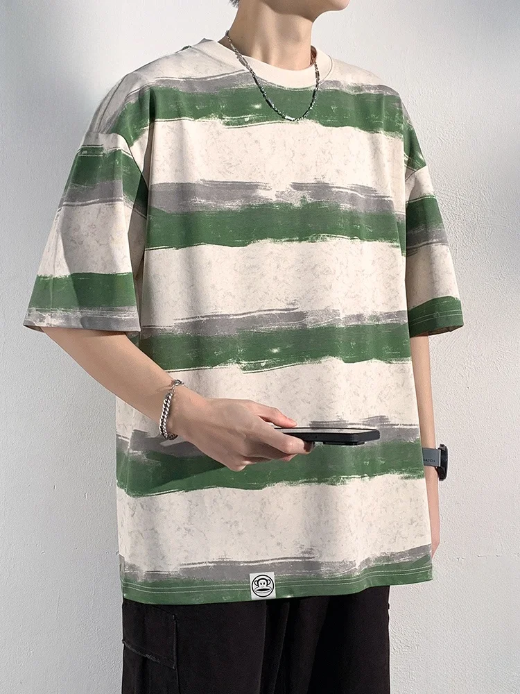 

PaulFrank Monkey round Ne ort Sve T-irt Men Summer Thin Loose Dyed Casual Breathable Cotton Polyester Blend Tee