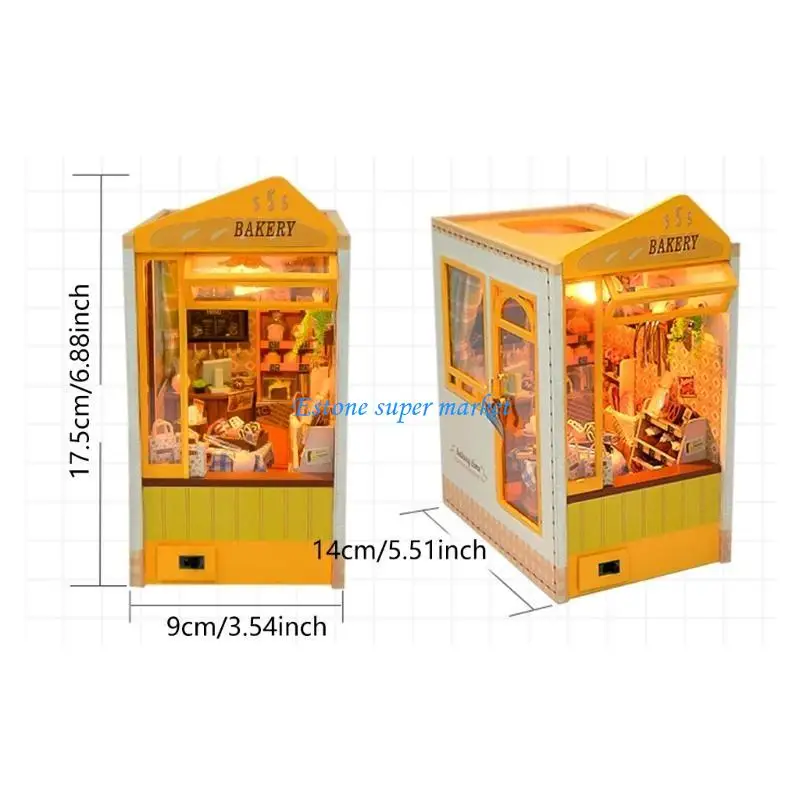 090B 소형 DIY 인형의 집 성인과 어린이를 위한 퍼즐, 조명, 가정 또는 사무실 디스플레이용 장식품 포함