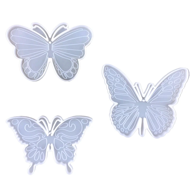 for Butterfly Pendants Crystal Epoxy Mold Handmade Keychain Resin Silicone Mould