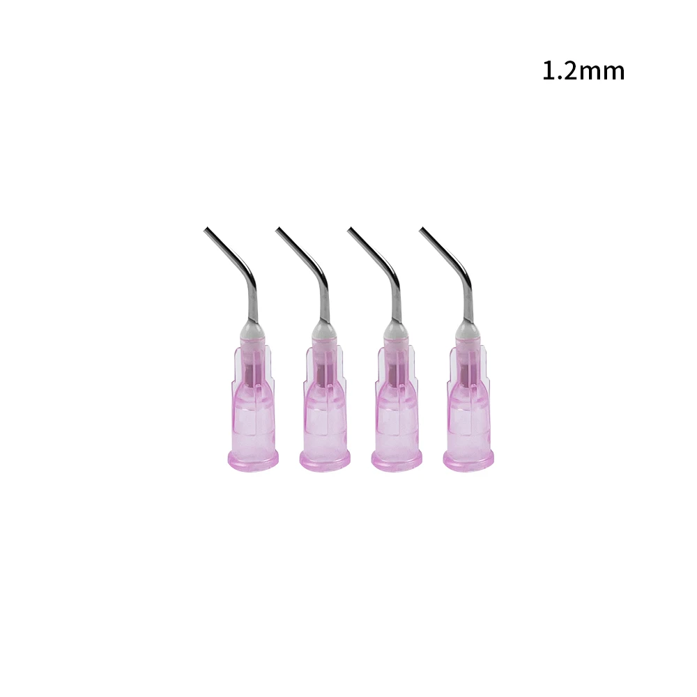 100pcs/pack Disposable Bent Dental Needle Tips Dental Flow Sealant Etchant Composite Resin Acid Reagent Delivery Syringe Tips