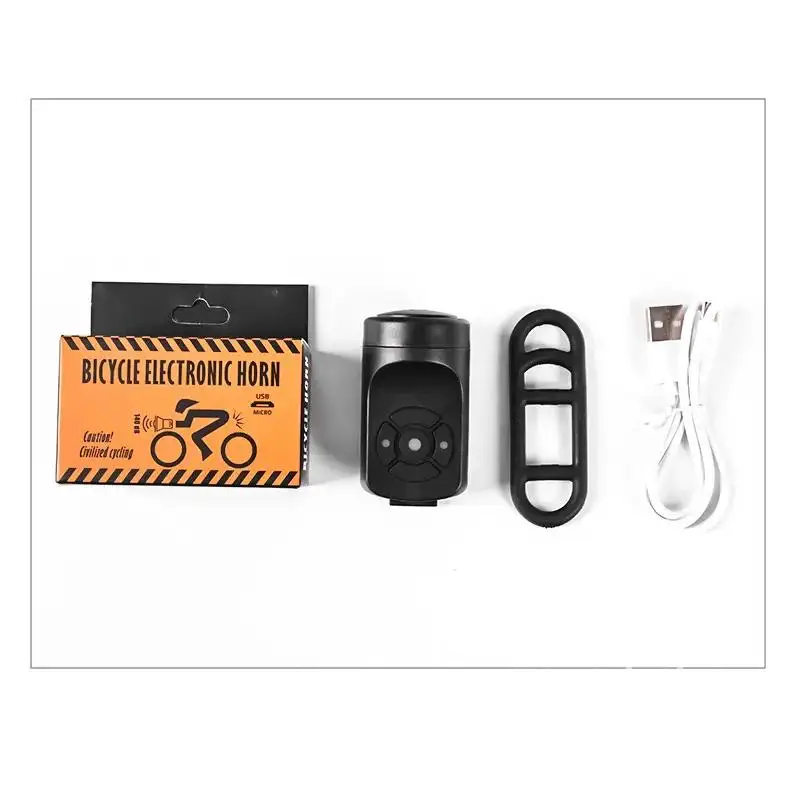

USB Rechargeable Electric Bicycle Bell 4 Modes Motorcycle Horn Anti-theft Alarm Cycling Bike Accessories for Mountain Bike