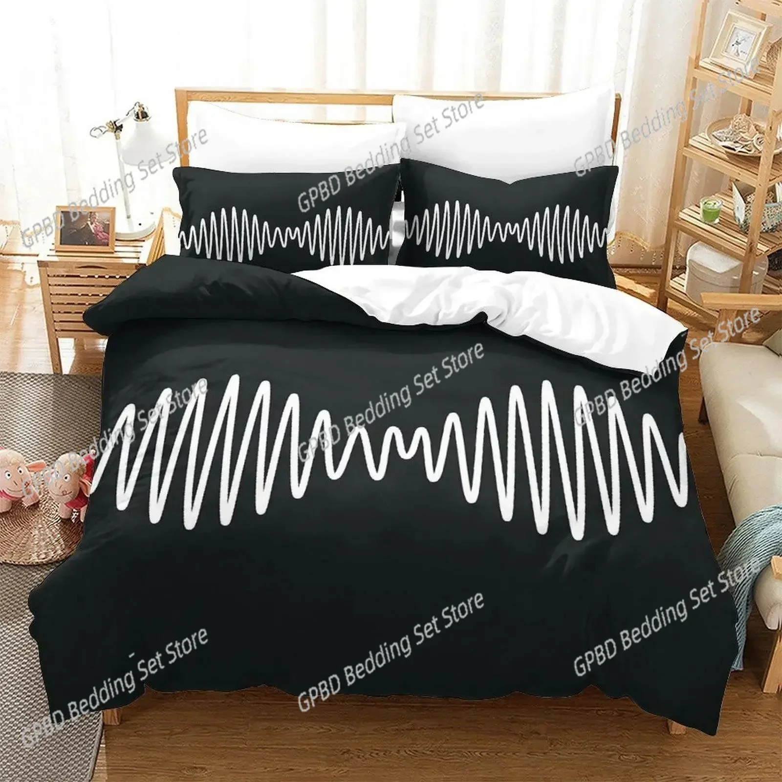 Fashion Arctic Monkeys Bedding Set For Bedroom Soft Modern Bedspreads Comefortable Kids Duvet Cover Quilt Cover And Pillowcase