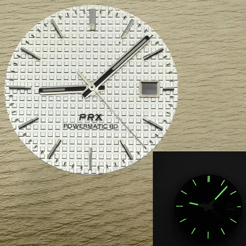 Dial+pointer, NH35 dial, green glow in the dark, 31.8mm diameter, suitable for NH35 NH36 4R35 4R36 7S movements DIY Assembly