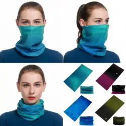 2024 New Design Gradient Color Turban For Woman Man UV Protection Bandana Sports Mask Balaclava Cycling Scarf Neck Gaiter