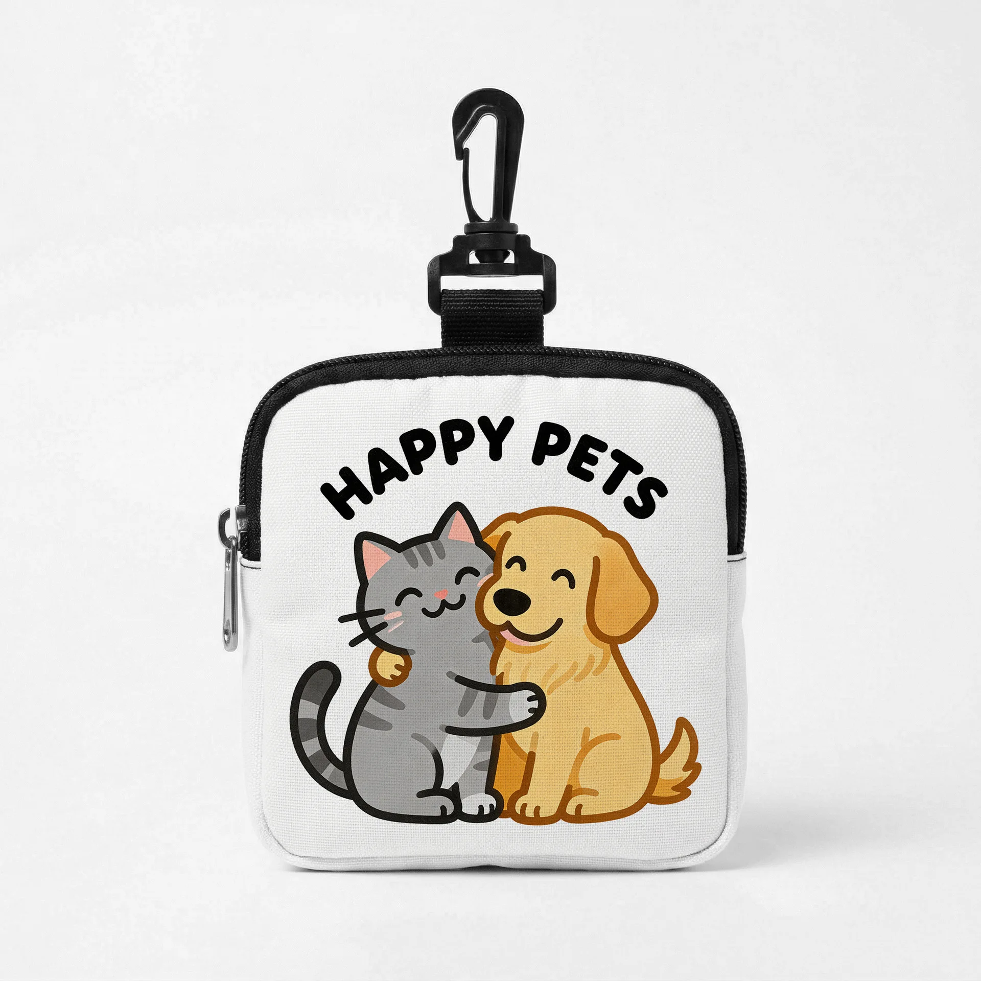 New cartoon cat food bag, dog paw print dog food bag, animal snack bag, portable dog food bag for going out, pet snack bag view 2