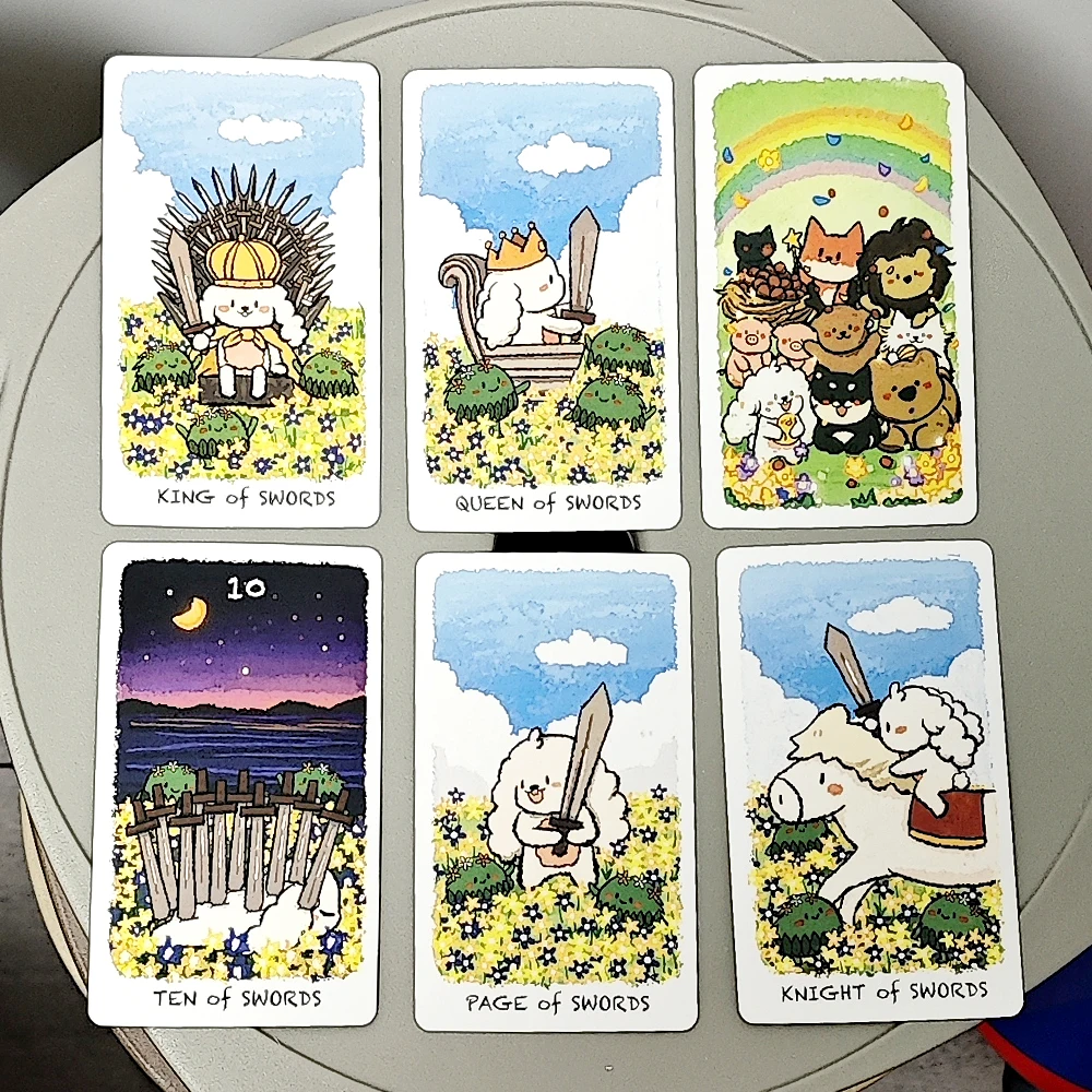 BOJI Journey Tarot, 78 Rider-Waite 타로 데크 10.3*6cm BOJI의 타로 세계 여행을 포착