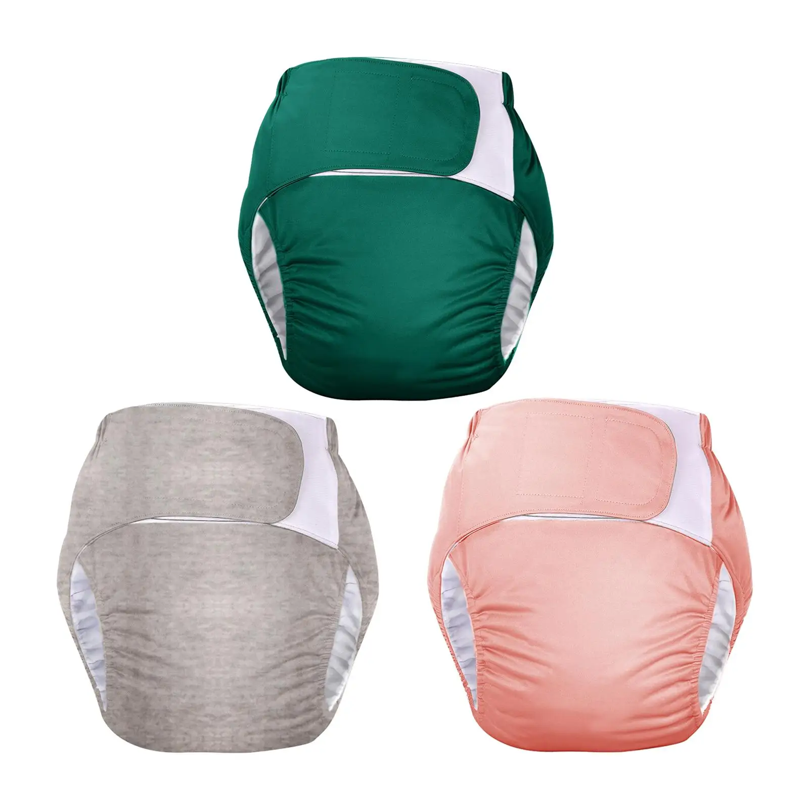 Fralda de pano para adultos, capa lavável para incontinência, roupa íntima durável para idosos, mulheres, homens, proteção contra vazamento, calças de fraldas para adultos