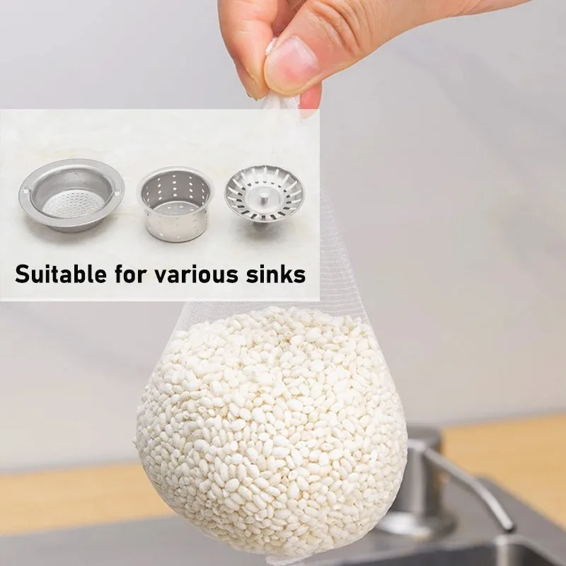 500/30pcs Disposable Kitchen Sink Filter Mesh Anti-blocking Garbage Filters Sink Strainer Drain Hole Bags Strainers Wholesale