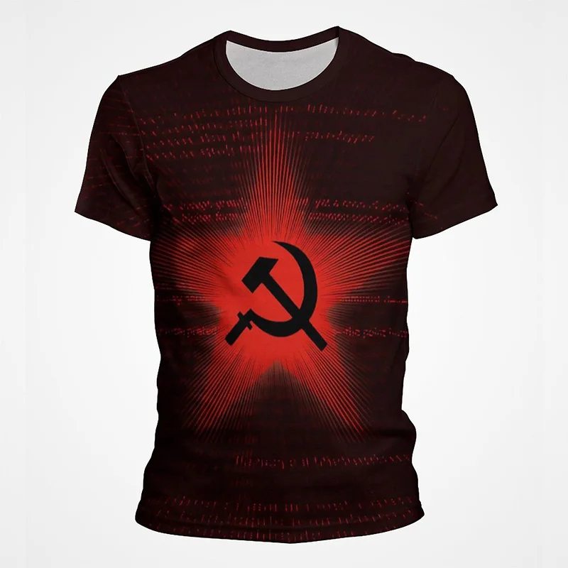 CCCP Graphic Mens T Shirt 3D Union Of Soviet Socialist Republics Printed Tees Fashion Vintage Streetwear Short Sleeves For Women