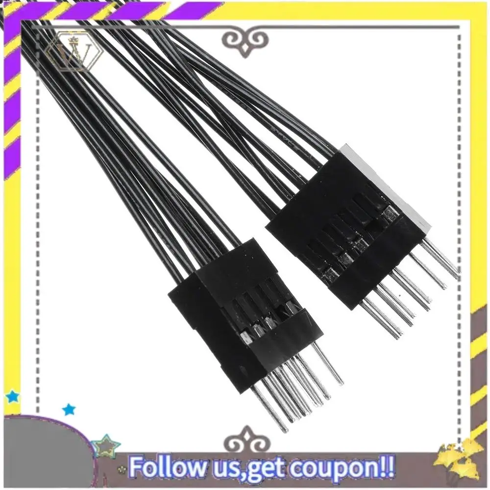 AU33-Motherboard HD Audio Extension Cable 9Pin 1 Female To 2 Male Y Splitter Cable Black For PC DIY 10Cm, 2 Pack