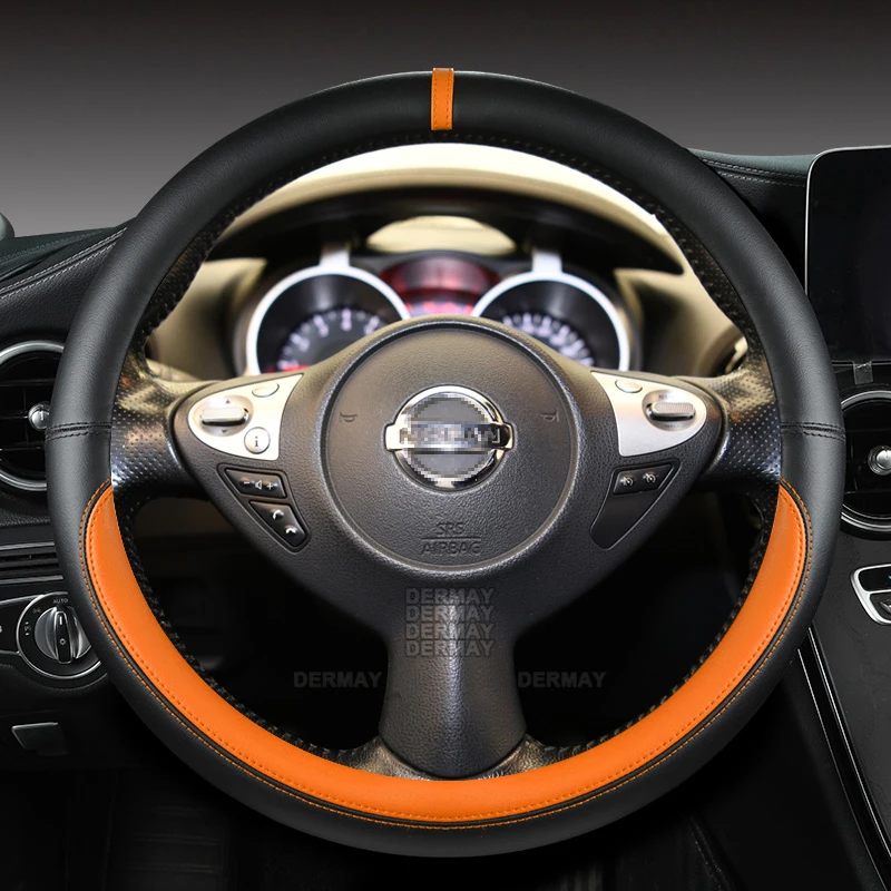 for Nissan Juke F15 F16 2010~2023 PU Leather Car Steering Wheel Cover Fast Shipping Auto Accessories