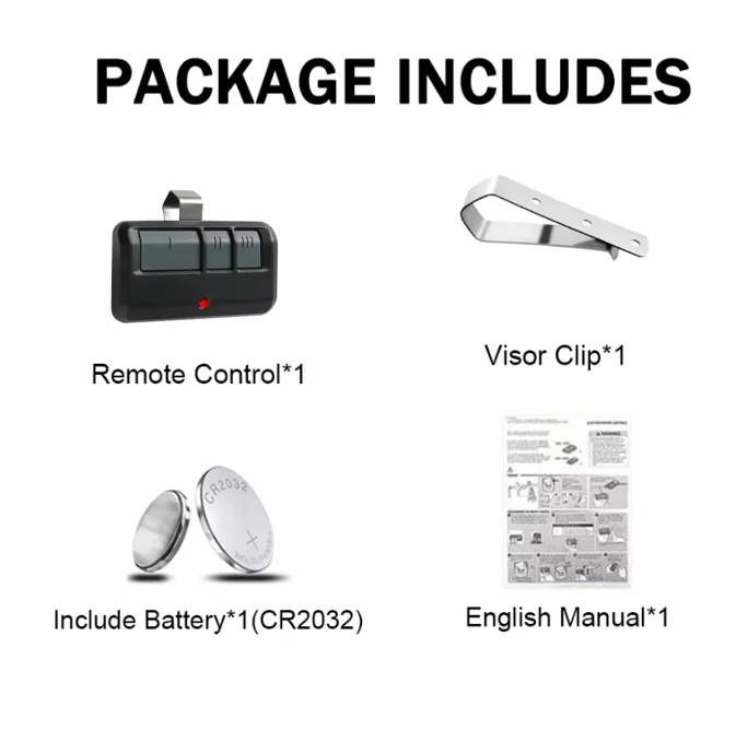 Liftmaster 893MAX With a Metal Clip for Garage Door Opener Remote 893LM 891LM 371LM 971LM 315MHZ 390MHZ