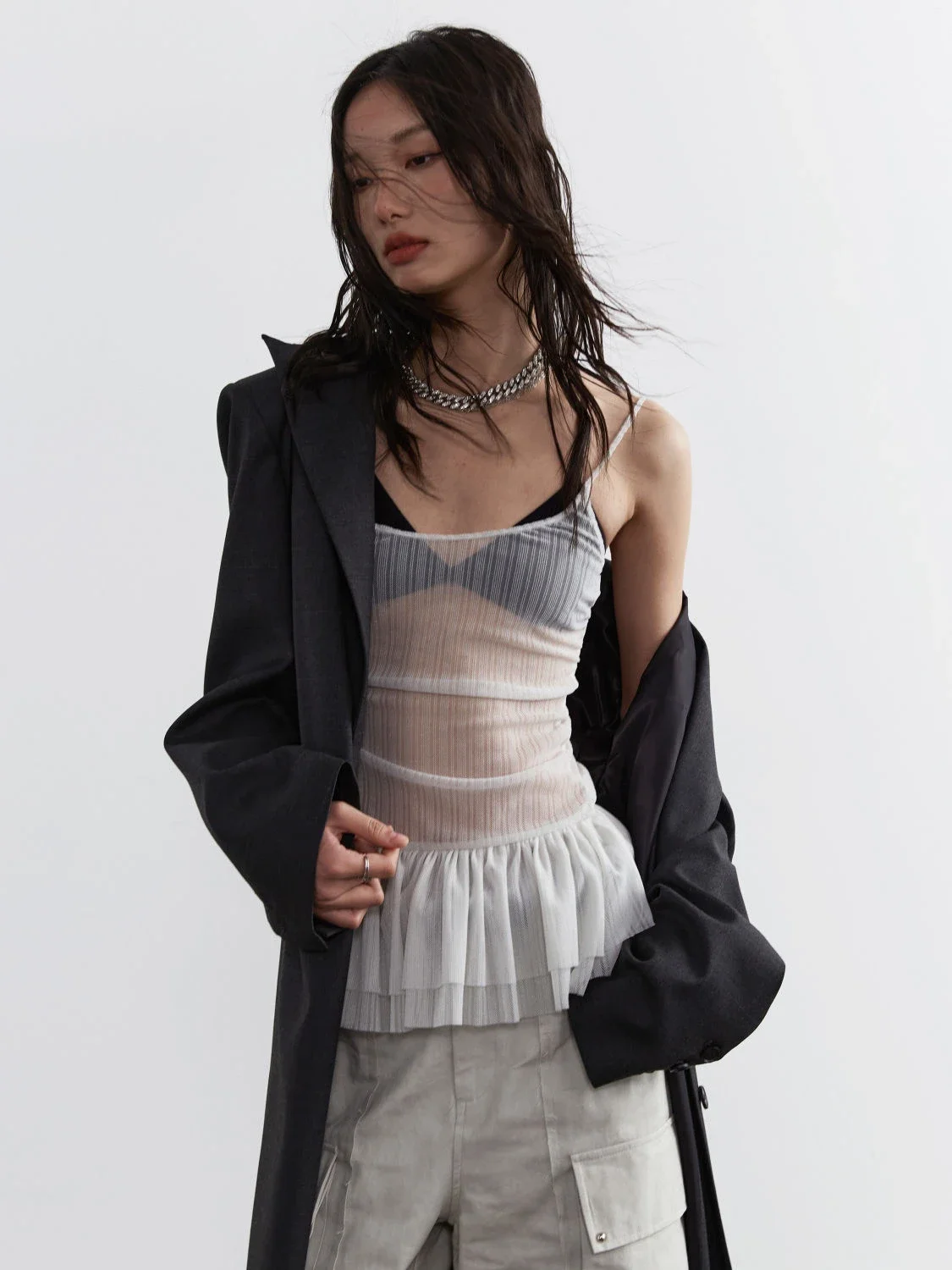 

Deeptown Y2k See Through Women Tank Tops Fairycore Korean Fashion Crop Tops Female Harajuku Aesthetic Sexy Kpop Camis Summer