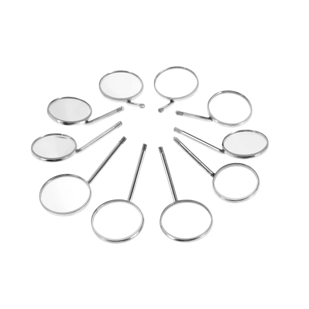 PIORPOY 10 Pcs Dental Mouth Mirrors Stainless Steel Reflector Mirror Dentistry Surgical Instrument Tool Odontologia Accessories