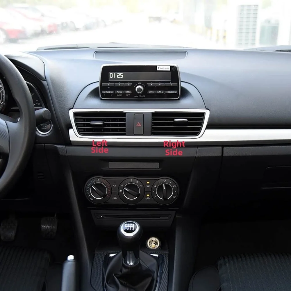 

Black Front Air Vent ABS Material Replacement Installation Wear-resistant Pair Front Vents For Mazda 3 Dashboard