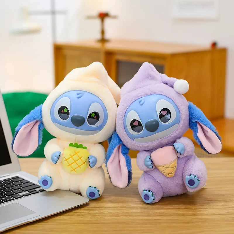 

Disney 25cm Stitch Bedtime Eating Series Vinyl Pendant Cute Doll Mystery Box Plush Doll Surprise Gift