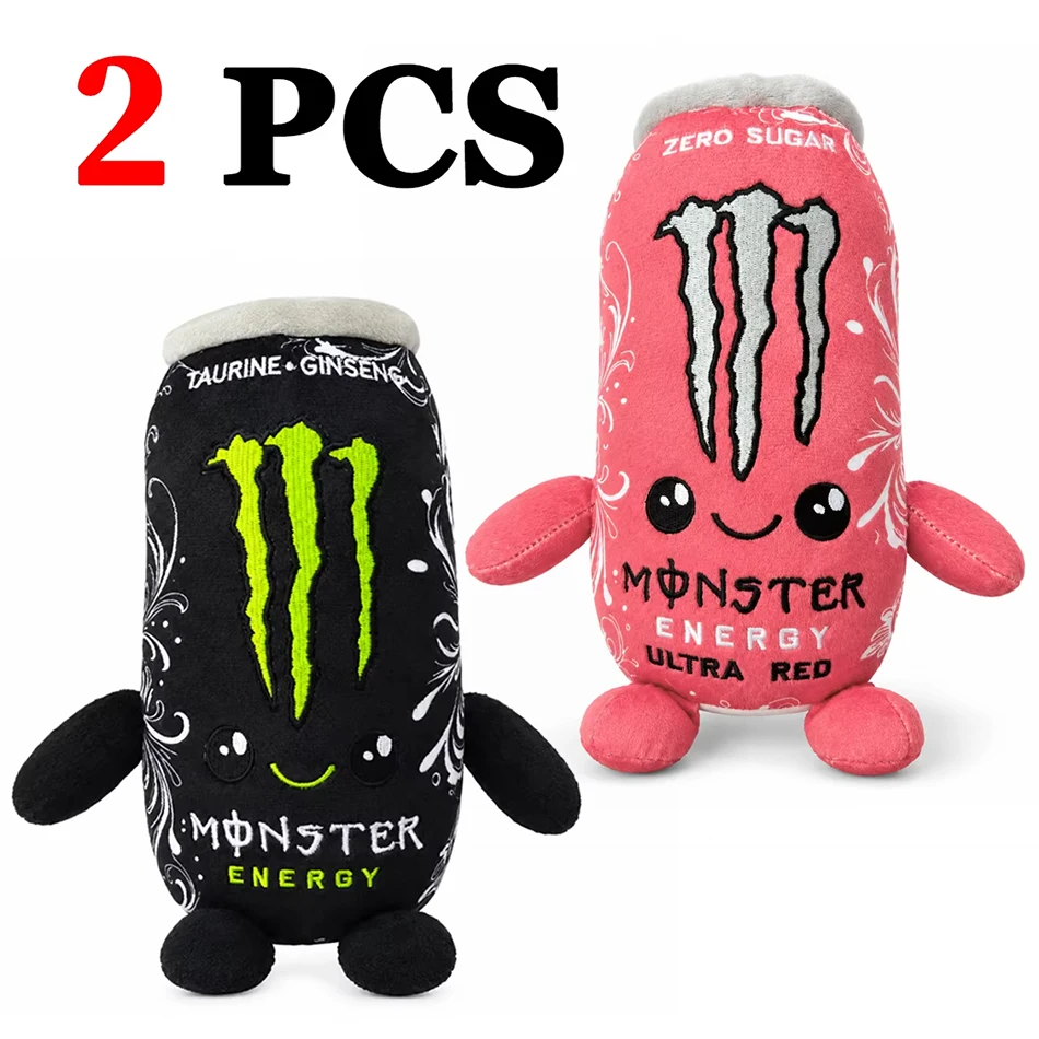 NIEUW – Pluche speelgoed in de vorm van een Monster Energy Drink-blik – schattig, zacht, cartoonachtig knuffeldier, perfect als decoratie voor in huis en als cadeau voor fans en vrienden – nieuw