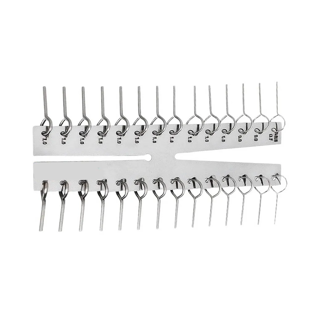 Stainless Steel Capillary Tube Diameter Measuring Gauge For Copper Pipe OD ID Metric Sizing HVAC Hydraulic Refrigeration Tool