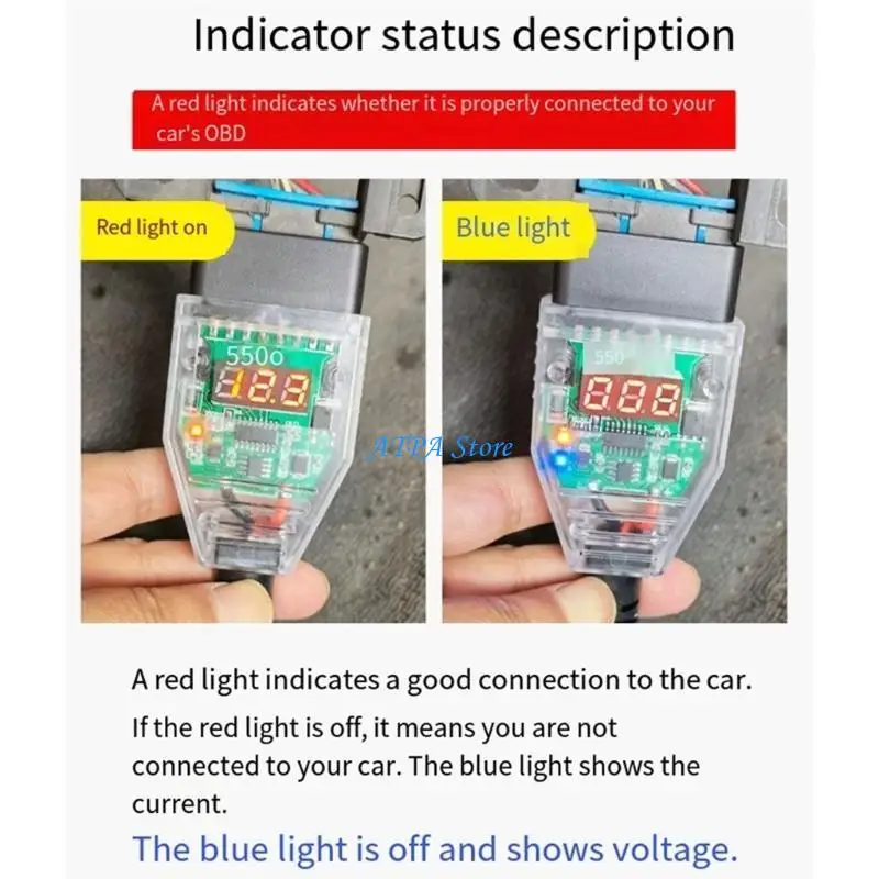 

U13C Auto Emergency Power Supply Cable Tester Fault Detectors Battery Universal Car Diagnostic Tool Computer Memory Saver
