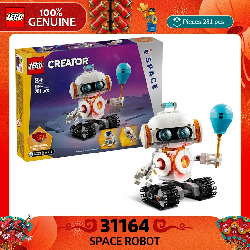 

Lego 3-в-1 31164 Набор для сборки космического интеллектуального робота, подходит для детей, идеальные игрушки в подарок на день рождения и сюрприз