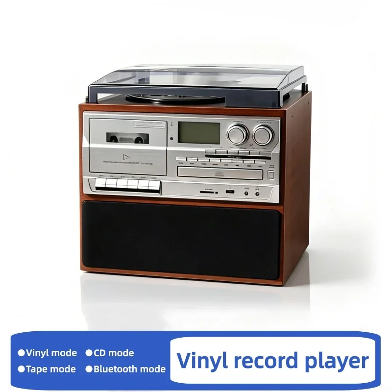 Bluetooth Speaker Multi-functional Vintage Bass Wireless Audio Receiver Radio Portable Power Bank Speaker CD All-in-one Unit