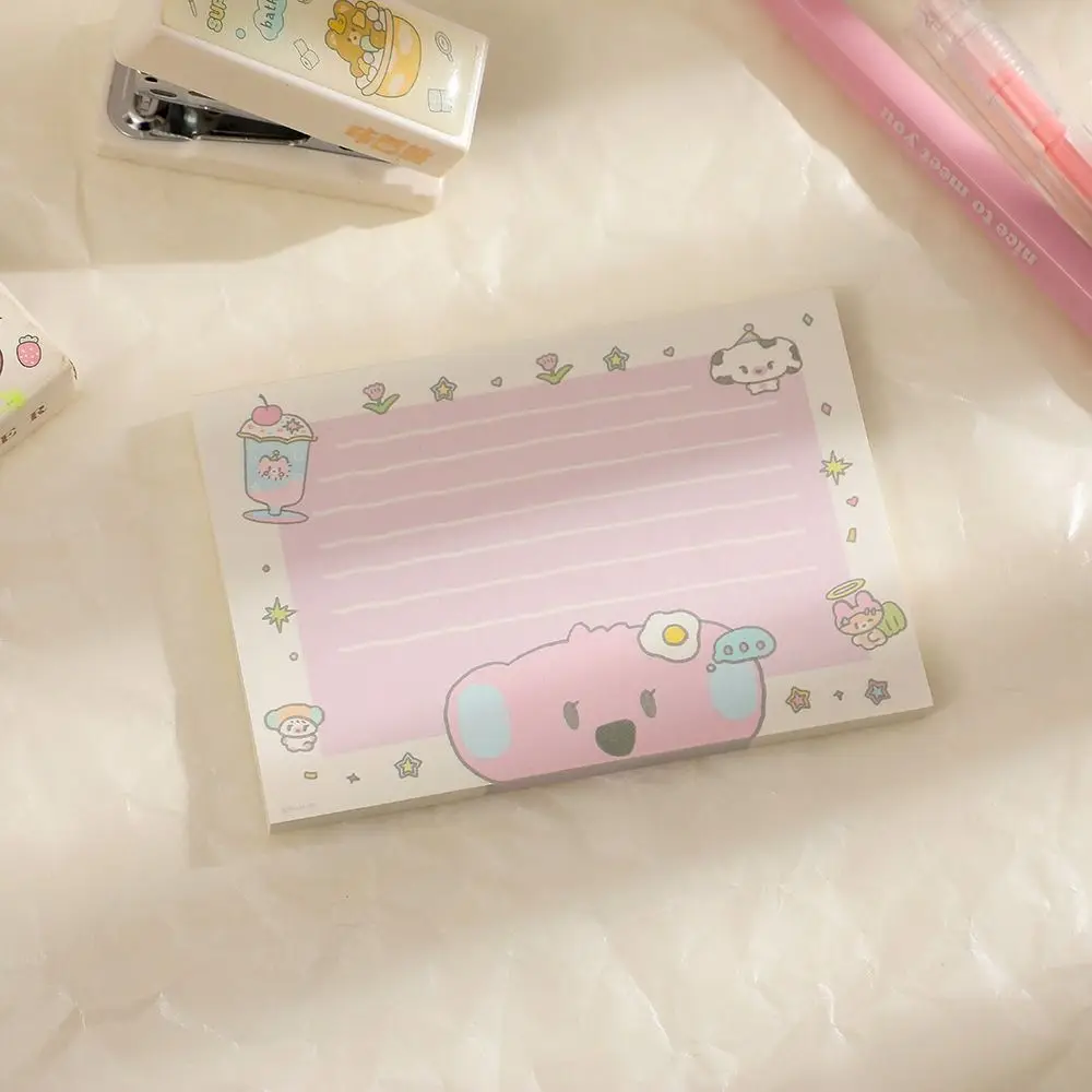 Cartoon Nette Reizende Memo Pad Nicht-klebrige Journal Ästhetische Notiz Papier Notizblock Koreanische Nachricht Papier Scrapbooking