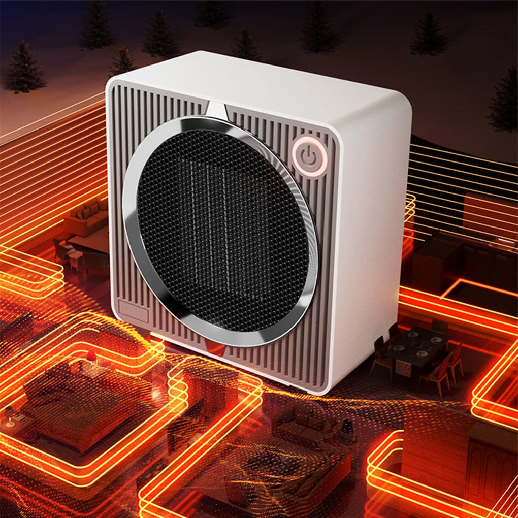 Portable Space Heater Low Noise Fast Heating Lightweight Desktop Small Warm Air Heater Indoor Office Household Warmer Fan 500W