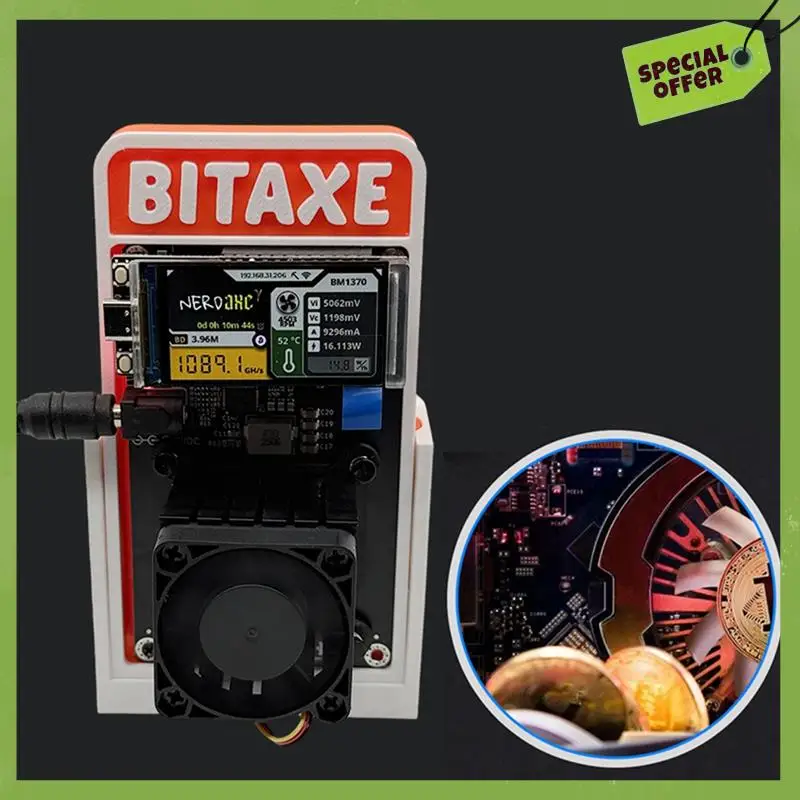 

Bitaxe Gamma Nerdaxe 601 1200GH/S BTC Solo Miner 1.2TH/S BM1370 Asic 18-22W From Antminer S21 Pro Upgrade BTC Crypto Miner
