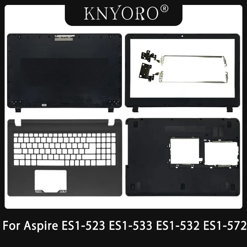 

New For Aspire ES1-572 ES1-523 ES1-533 ES1-532 LCD Back Cover Bezel Frame Hinges Palmrest Upper Top Case Bottom Base Case Black
