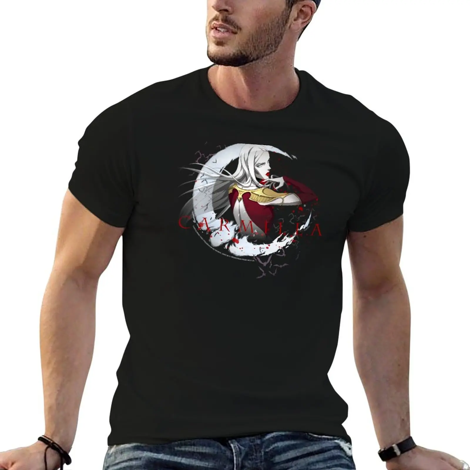 

Moon graphic shirts T-Shirt Crescent Castlevania for t man shirts t Carmilla man for anime vintage