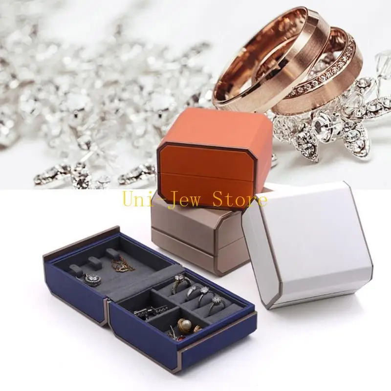 صندوق تخزين المجوهرات المحمول بسعة 40 جيجابايت، حامل السفر للنساء، منظم القرط الأنيق
