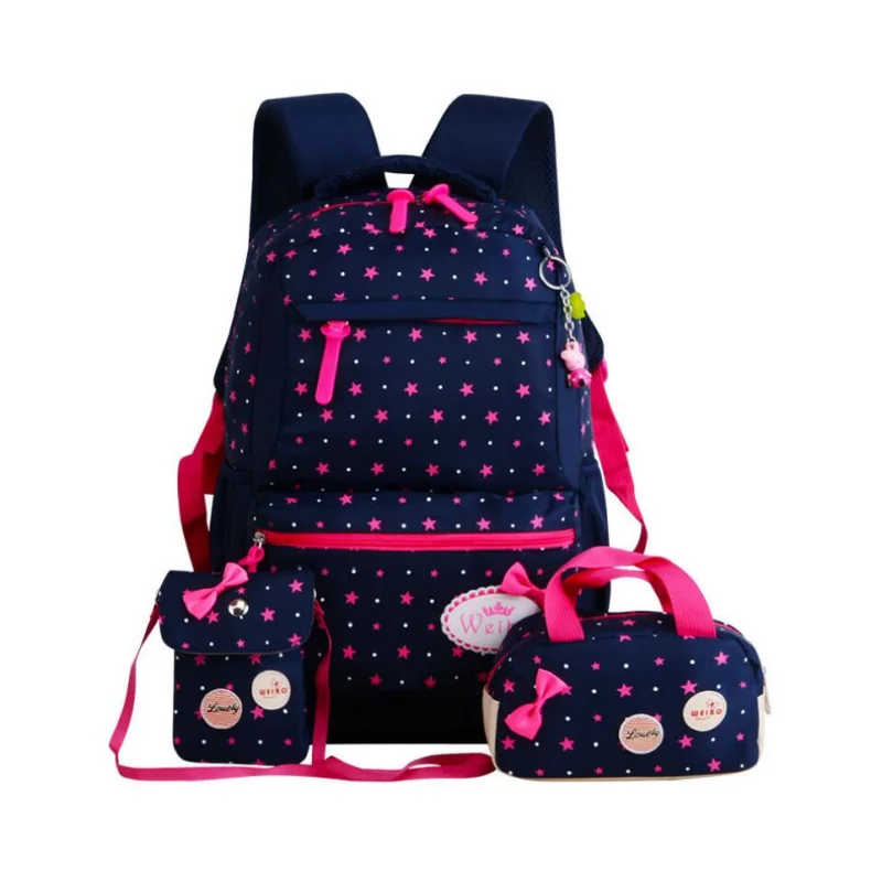 3PCS Primary School Student Bookbags Orthopedic Satchel for Girls Teenagers Boys Backpack Kids Daily Rucksack Mochila Escolar