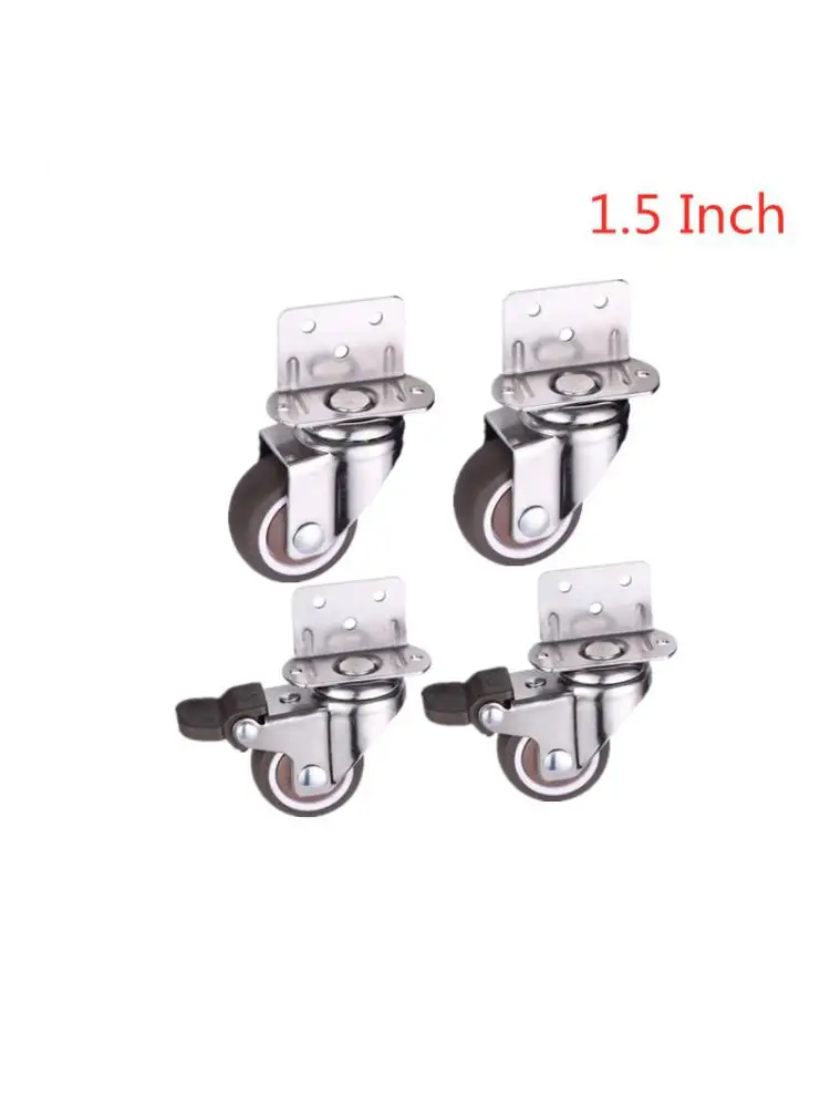 

4 Pcs/Lot 1.5 Inch Caster L-Shaped 90 Degree Right Angle Flower Rack Self Quiet Furniture Wheel