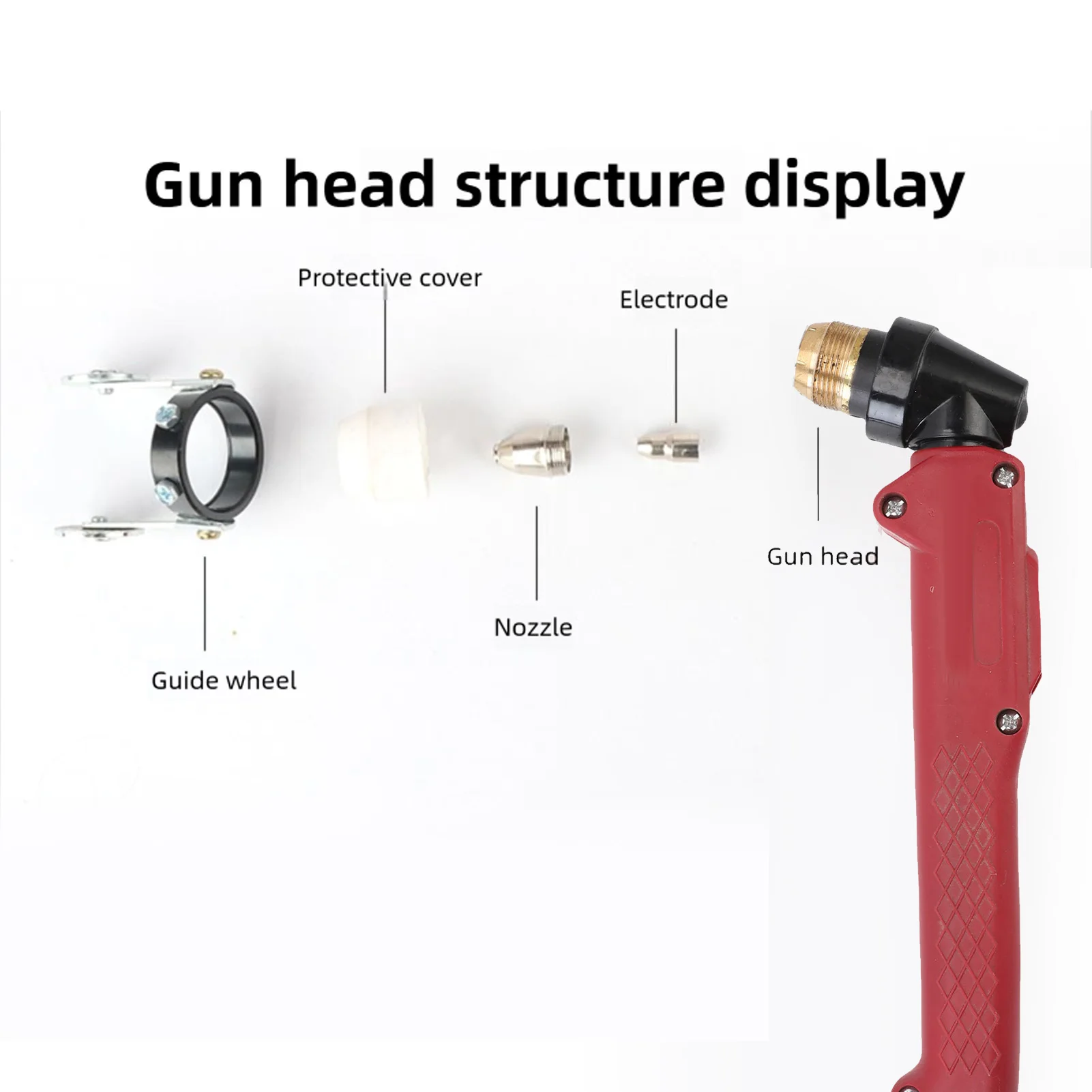 Cutting Torch Plasma Cutting Torch Replacement for CUT50P PLC55P CUT60P PLC65P CT418P Cutting Machine 30-80A Plasma Cutter Torch