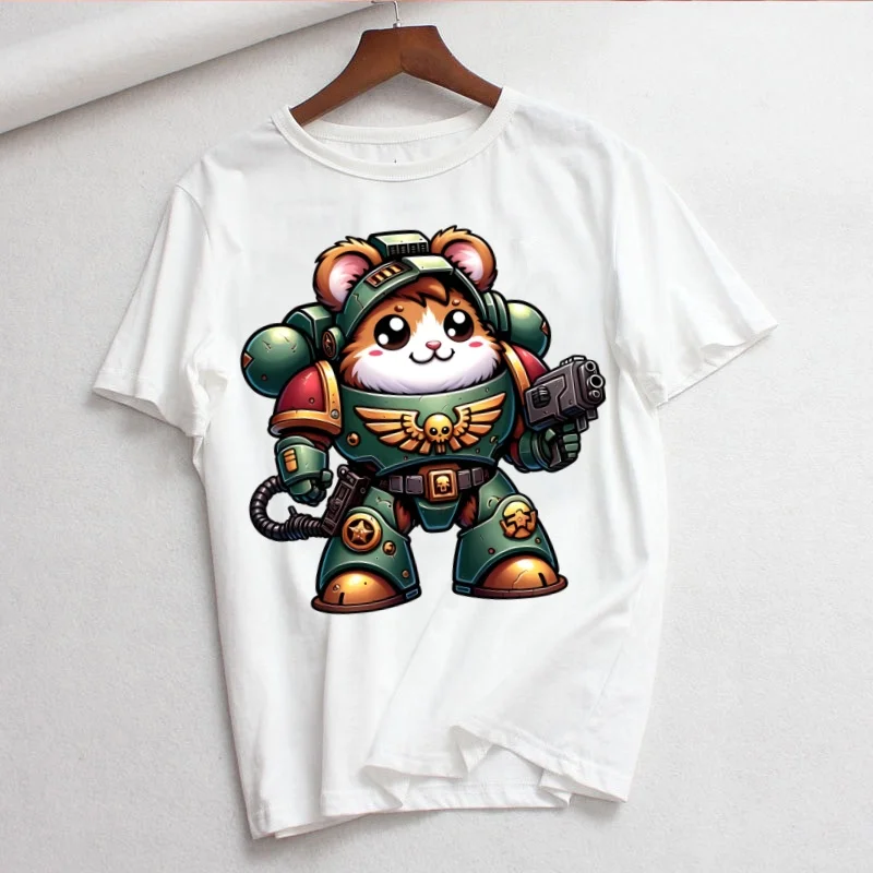 Warhammer 40k المرأة التي شيرت Harajuku سيدة إلكتروني طباعة تي شيرت مضحك الإناث تي شيرت الترفيه عادية موضة الجمالية التي شيرت #2