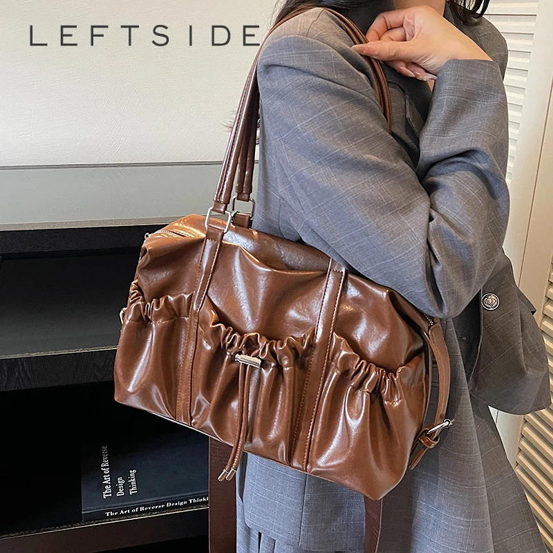 

Левая сторона, женская сумка через плечо из искусственной кожи, зима 2025, ретро сумка подмышки, роскошные дизайнерские женские брендовые сумки и кошельки