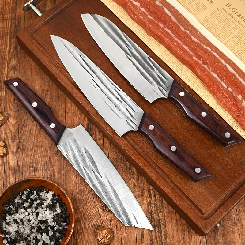 Chef Knife Handmade Forged Kitchen Knives Professional Butcher Knife Sharp Cleaver Knives Meat Slicing Knife Cooking Tools