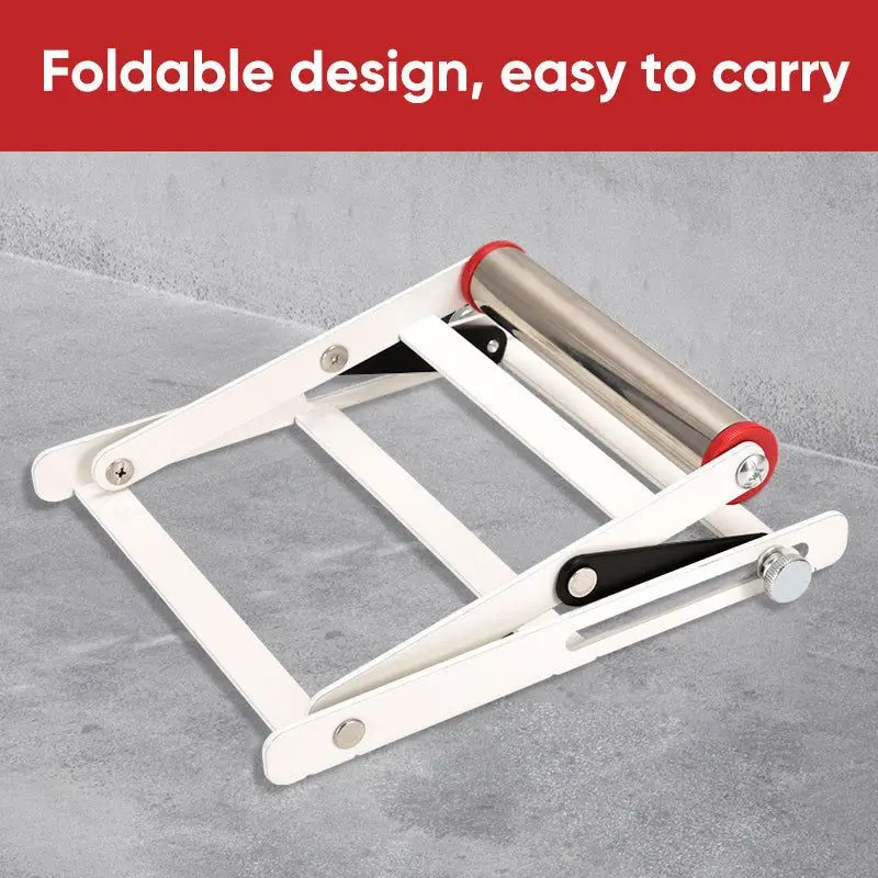 1PCS Cutting Machine Roller Bracket Adjustable Stainless Steel Foldable Cutting Machine Support Frame