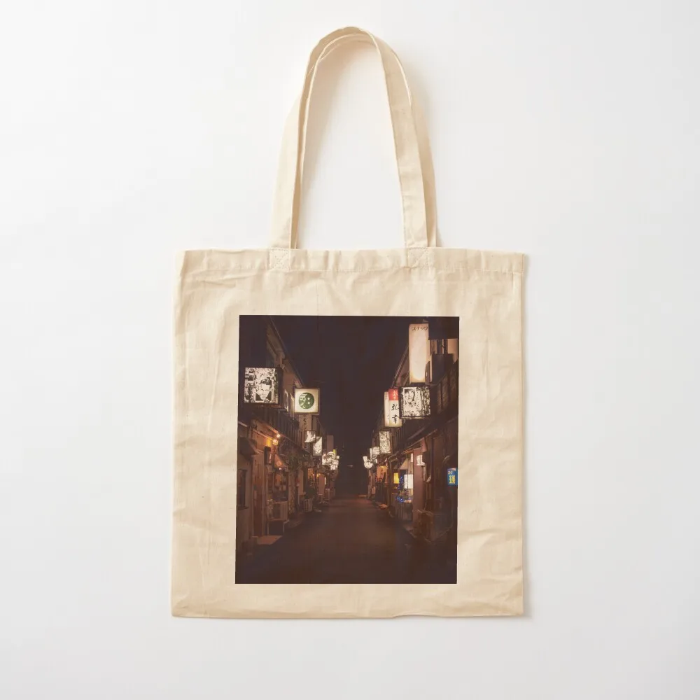 Kanazawa Bar District at Night Tote Bag bags luxury women shopping bag logo tote bag canvas Big women