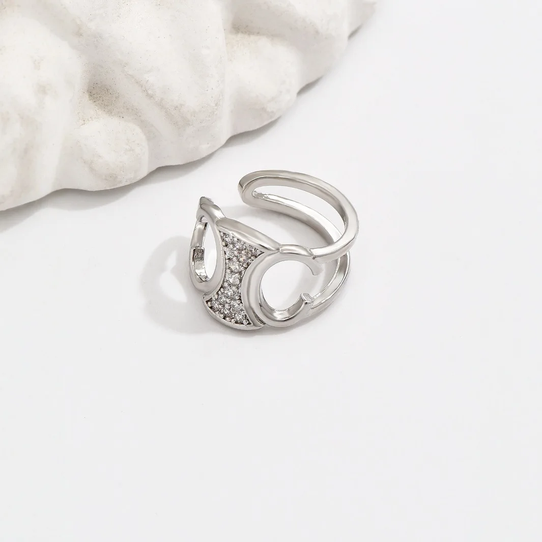 YCP  Customized light luxury micro-inlaid zircon small fragrant style personalized earclip women's retro earless earbone cli